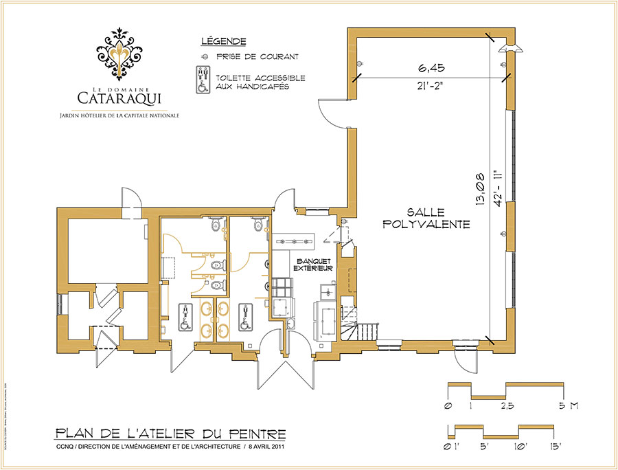 Le domaine Cataraqui situé dans la ville de québec, L'atelier du peintre salle à louer